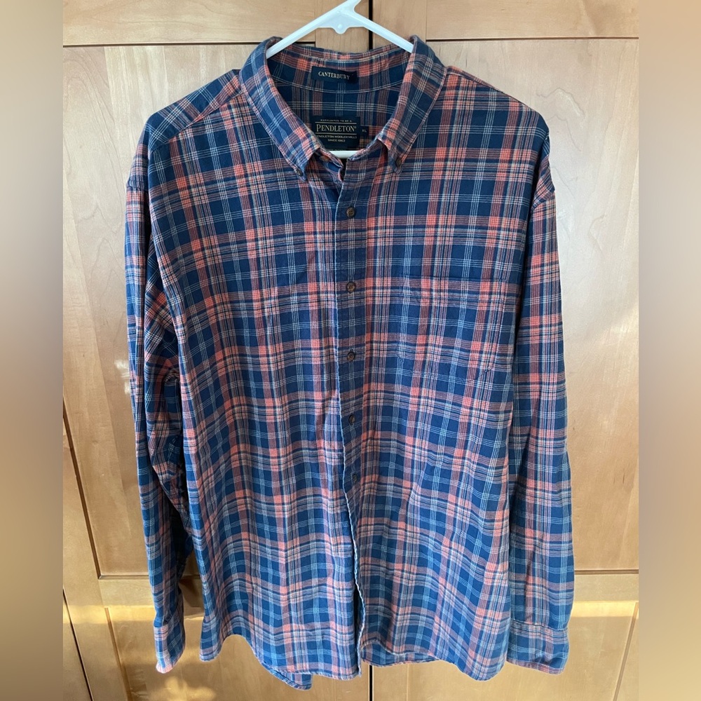 Men’s XL Multi-Color Pendleton Canterbury Long Sleeve Button-Up Flannel Shirt